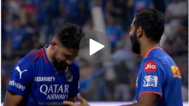 [Watch] Siraj's Heart-Warming Gesture; Bows Down To Bumrah After MI Pacer's Fifer Vs RCB